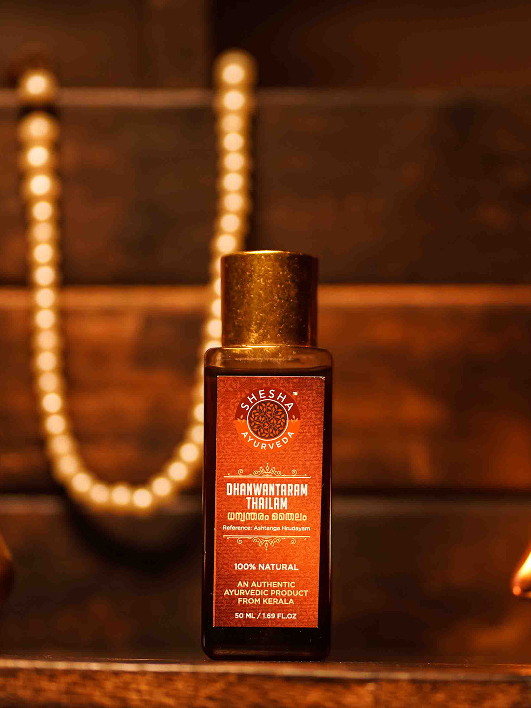 SHESHA AYURVEDA Dhanwantaram Thailam Stretch Marks Pre-Post Natal Massage Oil 50 ml