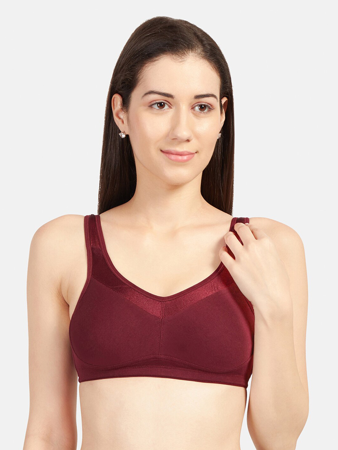 Sonari Women Maroon Non-Padded Cut & Sew T-Shirt Bra