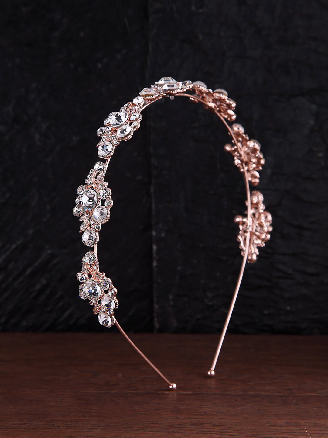PANASH Women Rose Gold-Toned Embellished Hairband