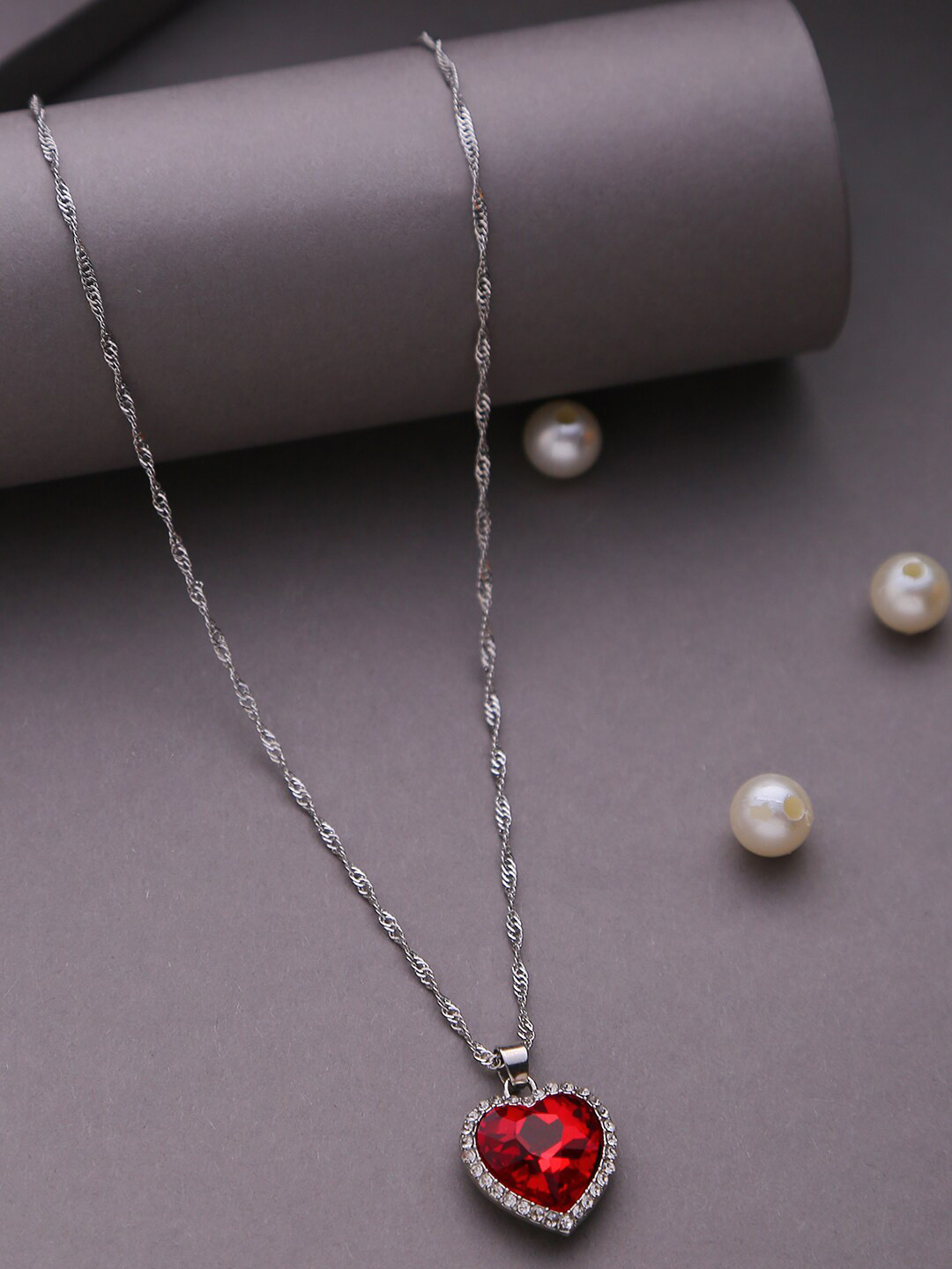 SOHI Women Red Designer Pendant Chain