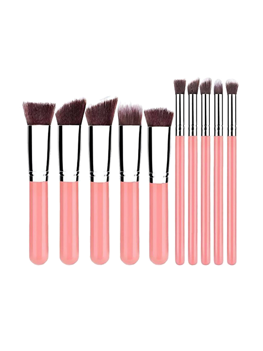 Ronzille Set Of 10 Pink Soft Makeup Brushes