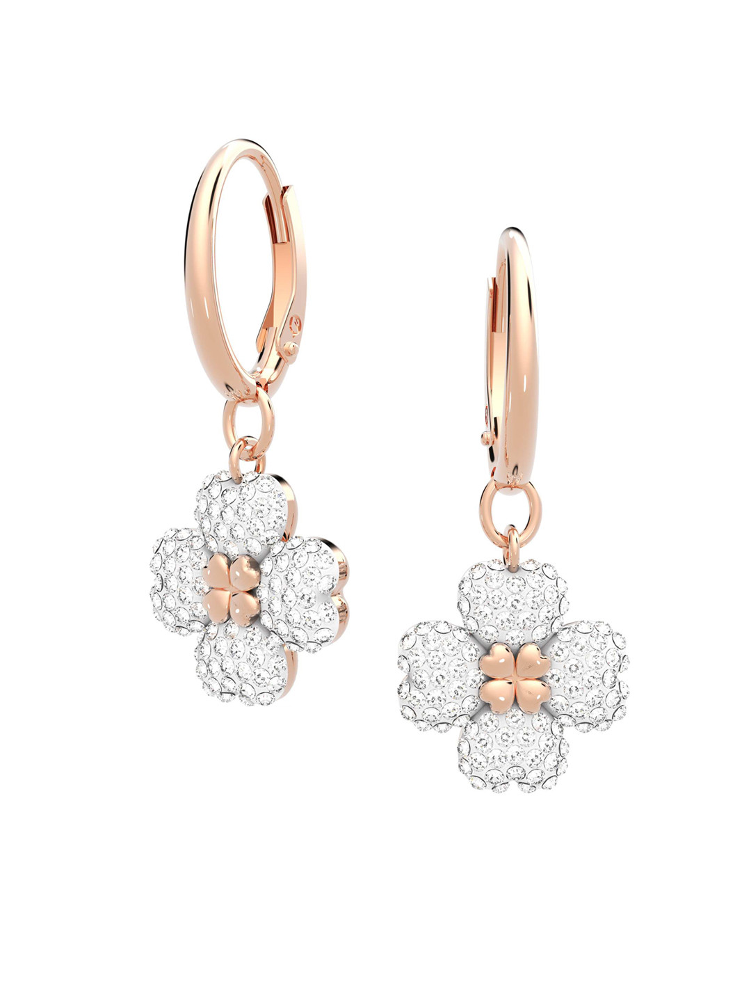 SWAROVSKI White Crystals Contemporary Drop Earrings