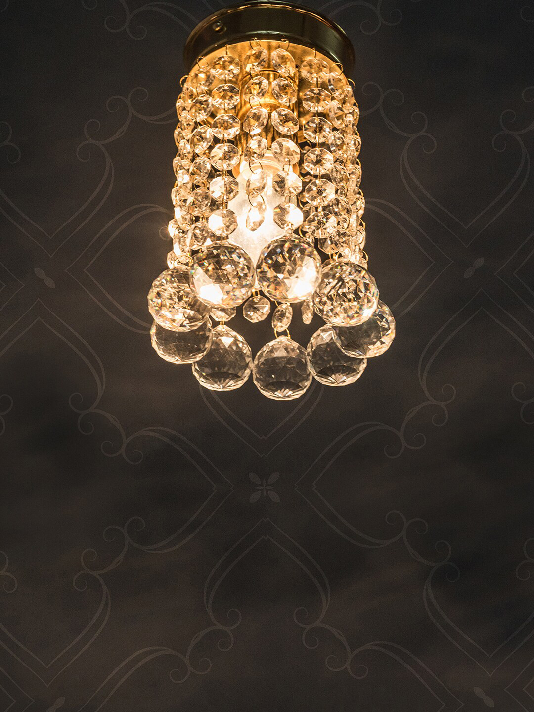 Fos Lighting Mini Crystal Ball Flush Mount Ceiling Lamp