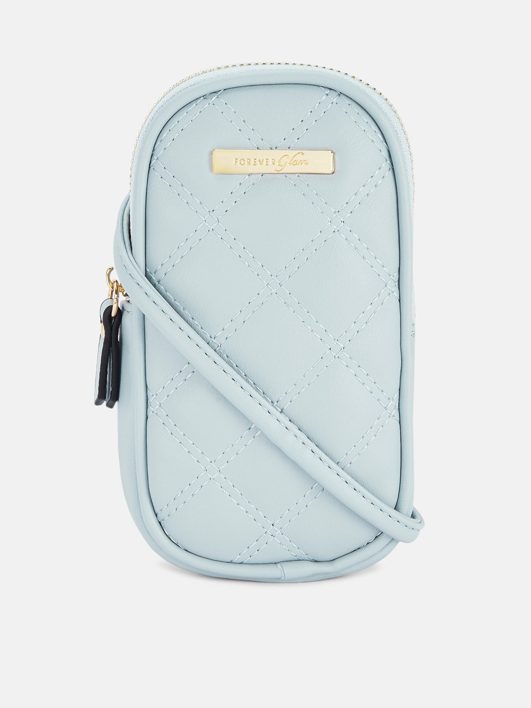 Forever Glam by Pantaloons Blue Bucket Quilted Sling Bag