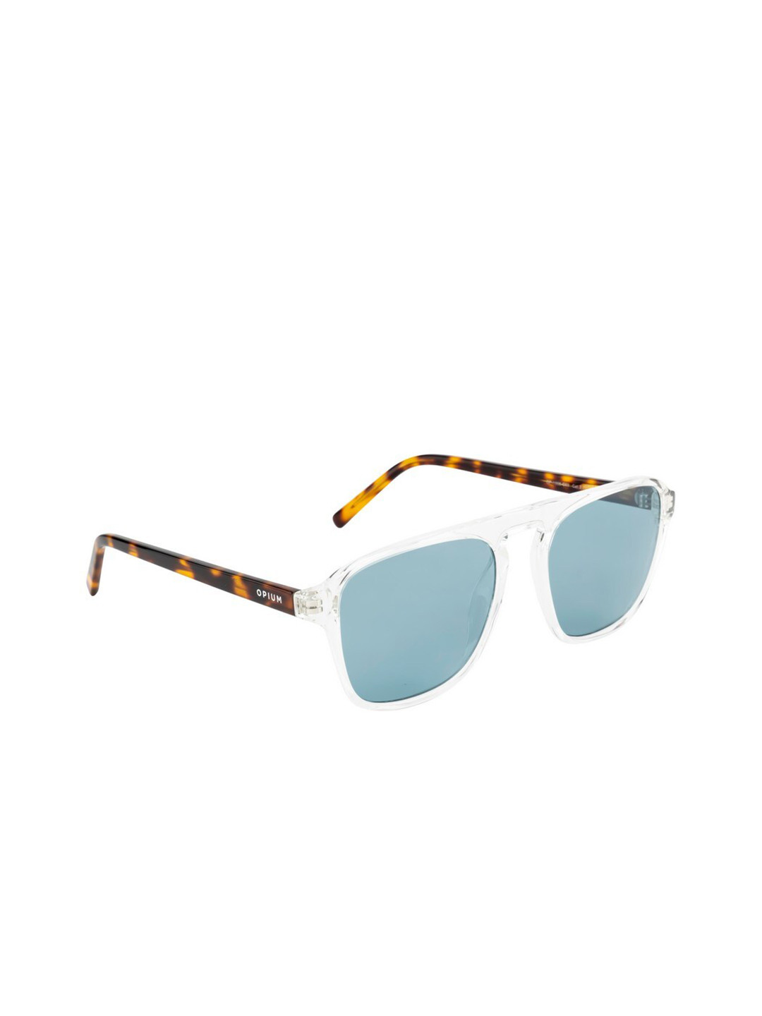 OPIUM Men Blue Lens & White Square Sunglasses with UV Protected Lens OP-1908-C03