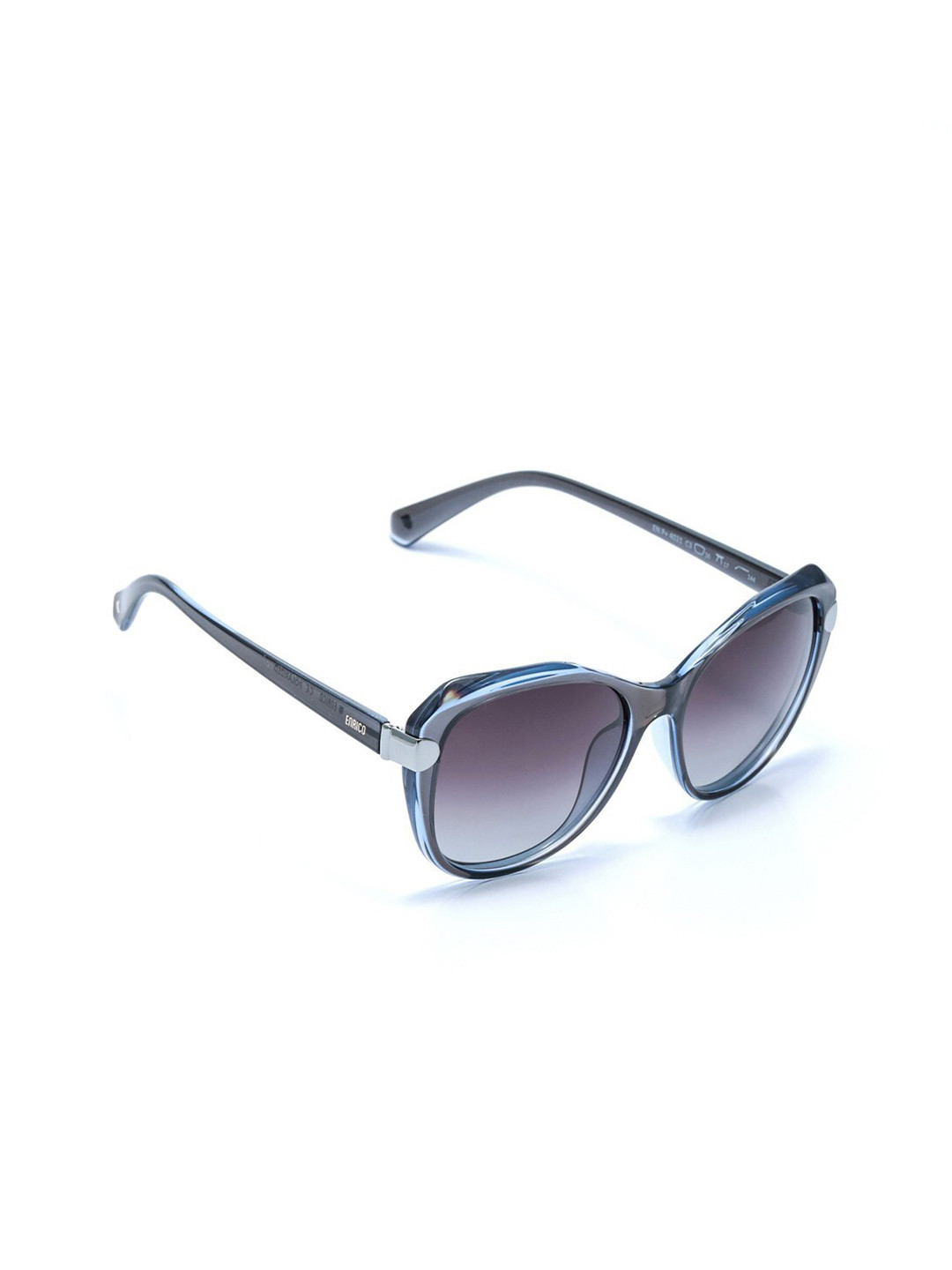 ENRICO Women Black Lens & Gunmetal-Toned Sunglasses and UV Protected Lens EN P 4021 C3
