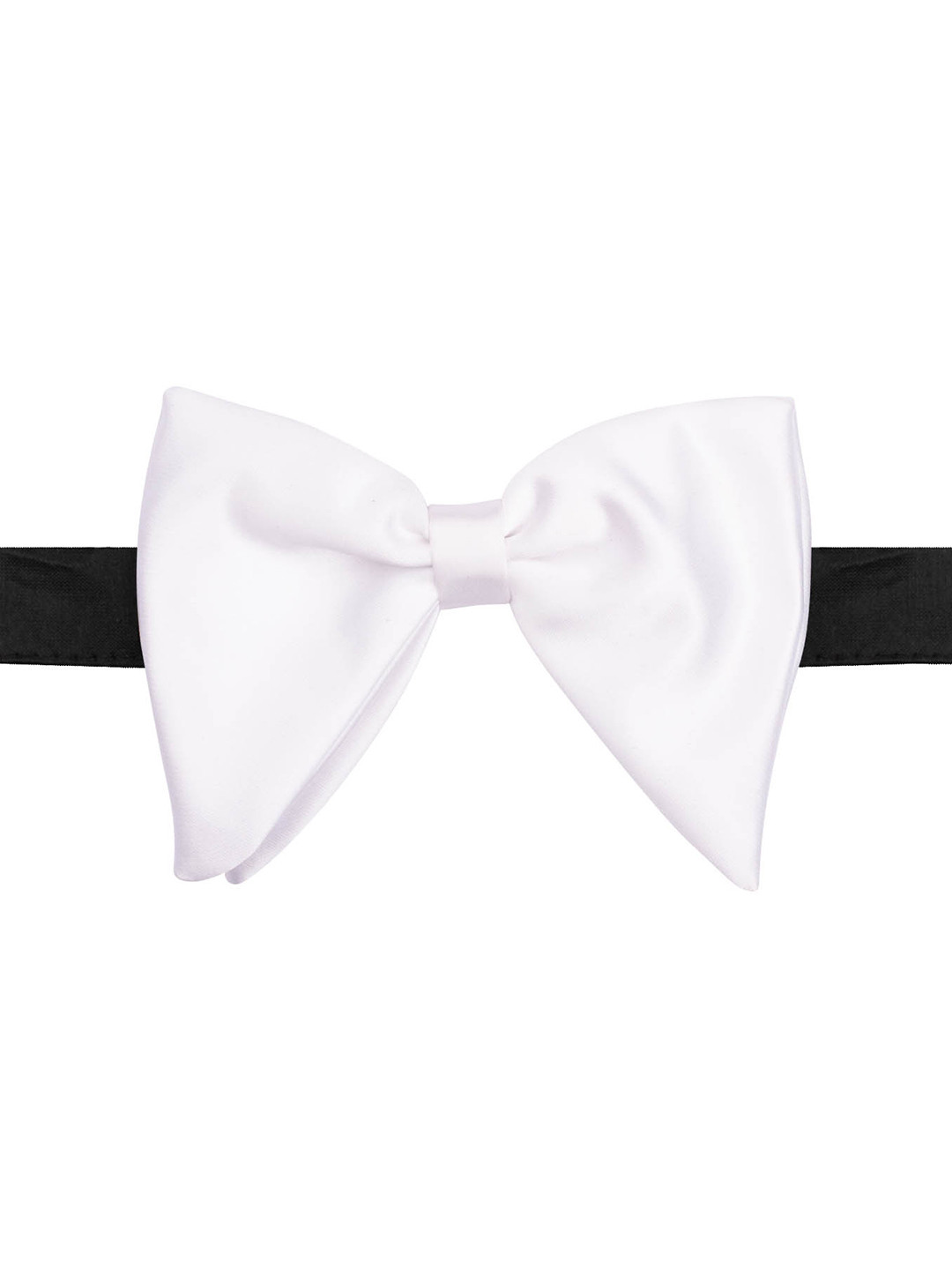 The Tie Hub Men White & Black Bow Tie