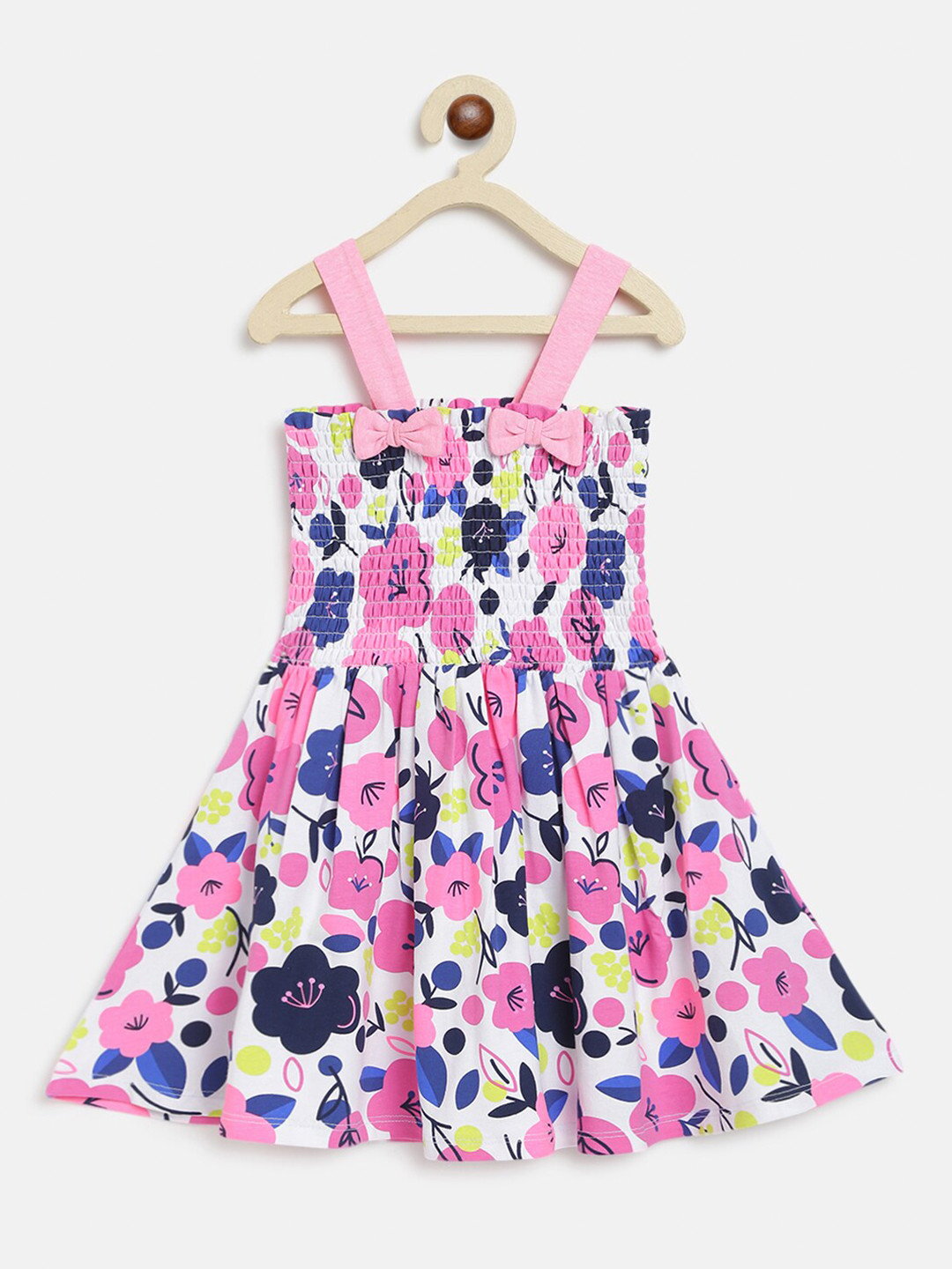 Chicco Pink & Blue Floral Printed Dress