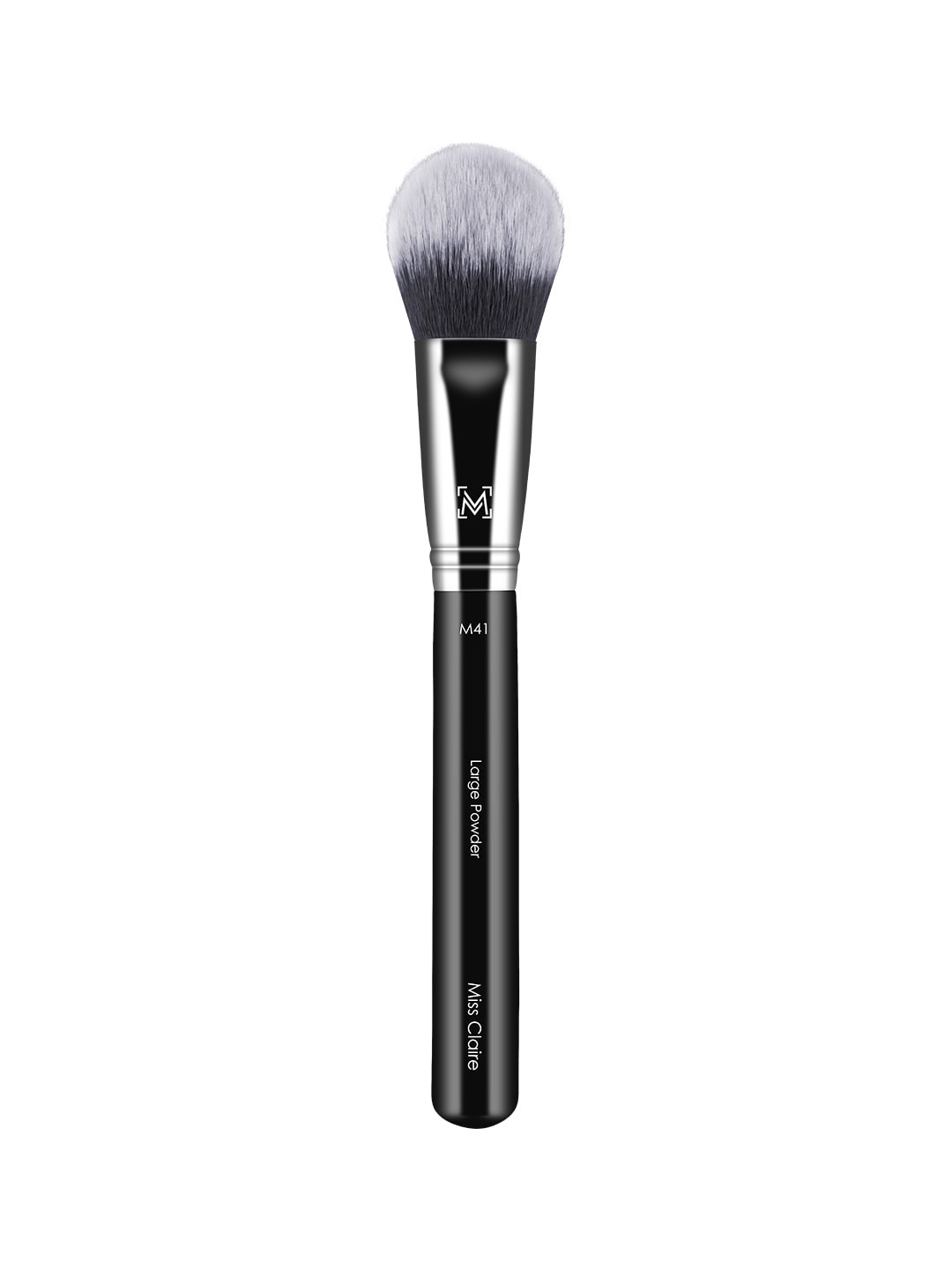 Miss Claire M41 - Large Powder Brush - Silver-Toned & Black