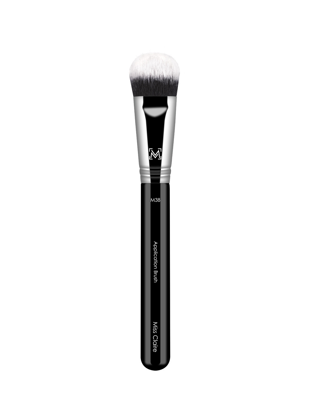 Miss Claire M38 - Application Brush for Face & Eyes - Silver-Toned & Black