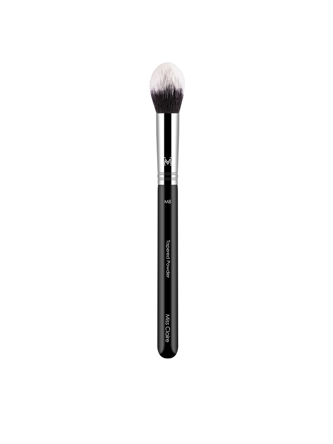Miss Claire Chrome Tapered Powder Brush - M8 Black & Silver Toned