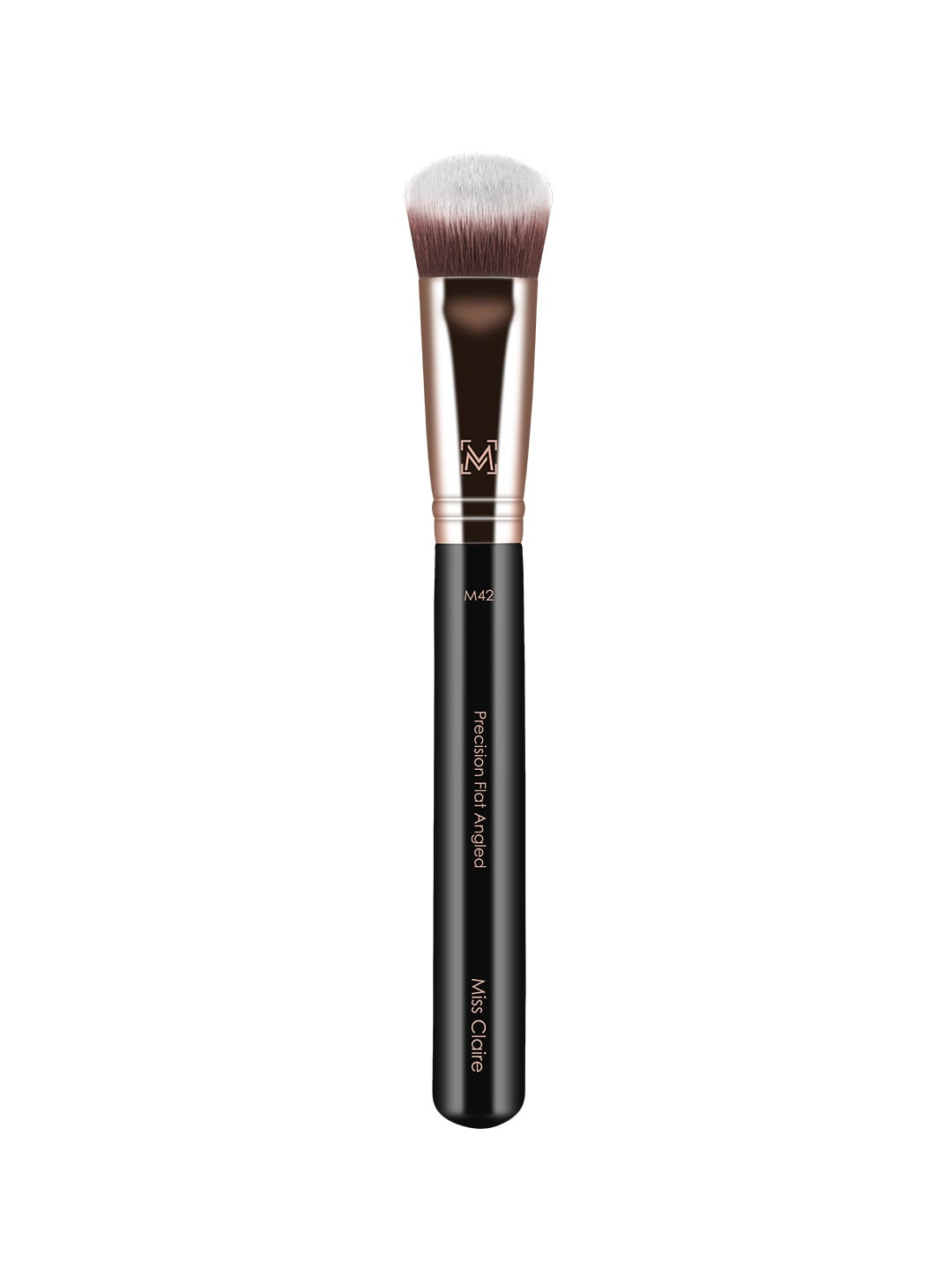 Miss Claire Precision Flat Angled Brush - M42 Black & Rose Gold Toned