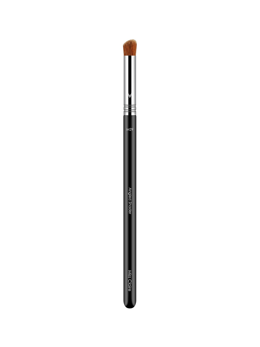 Miss Claire Chrome Angled Shader Brush - M29 Black & Silver Toned