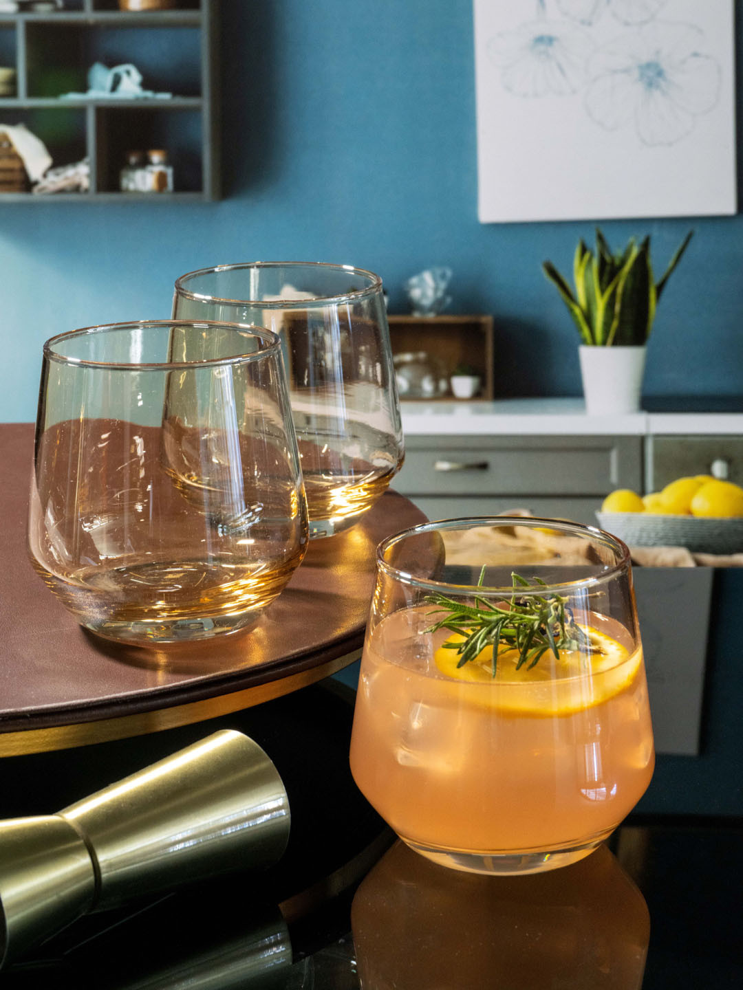 GOODHOMES Transparent Glass Tumbler Set- 6 Pieces