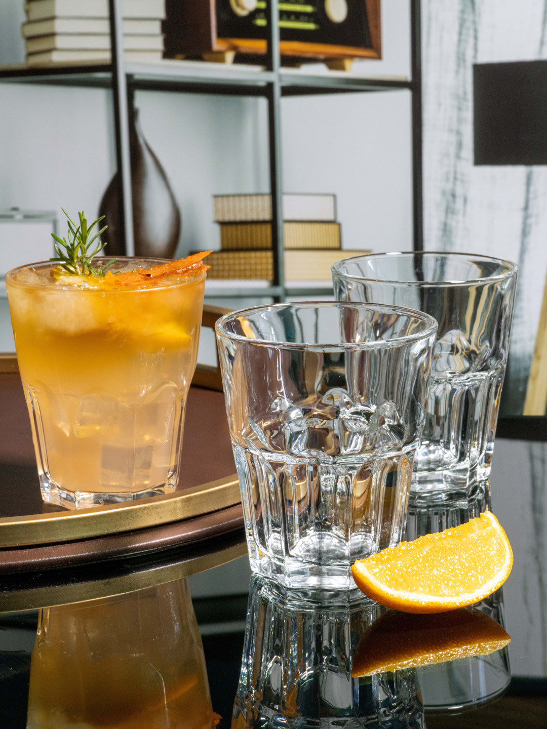 GOODHOMES Set of 6 Glass Granity Tumbler