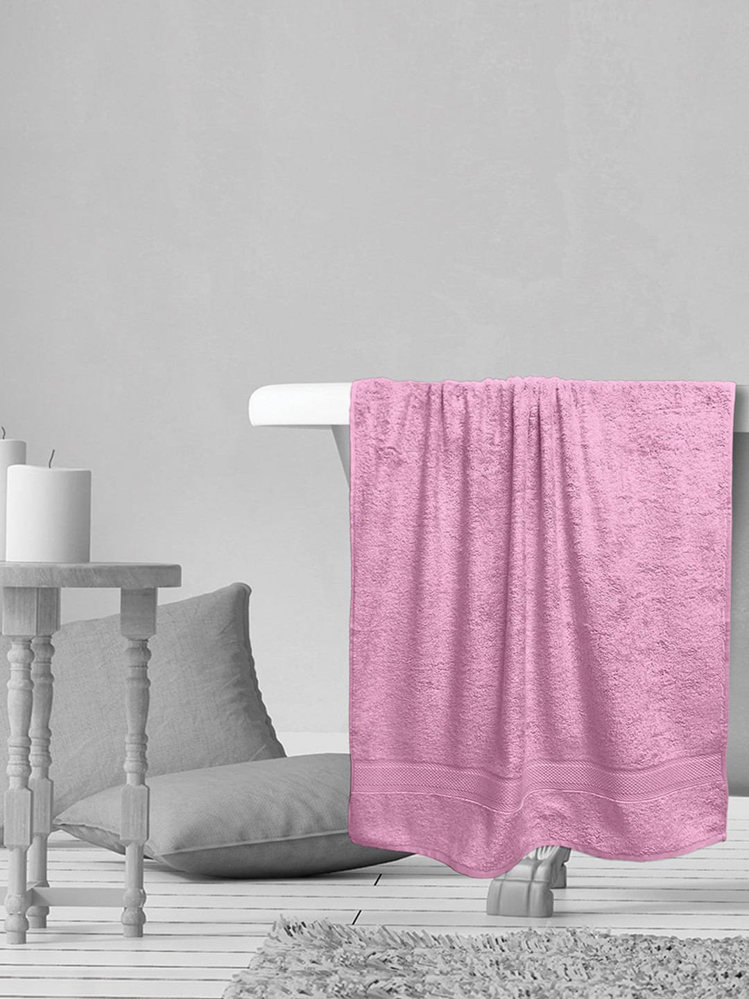 Aura Camel Pink Spur Bamboo 525 GSM Large Bath Towel