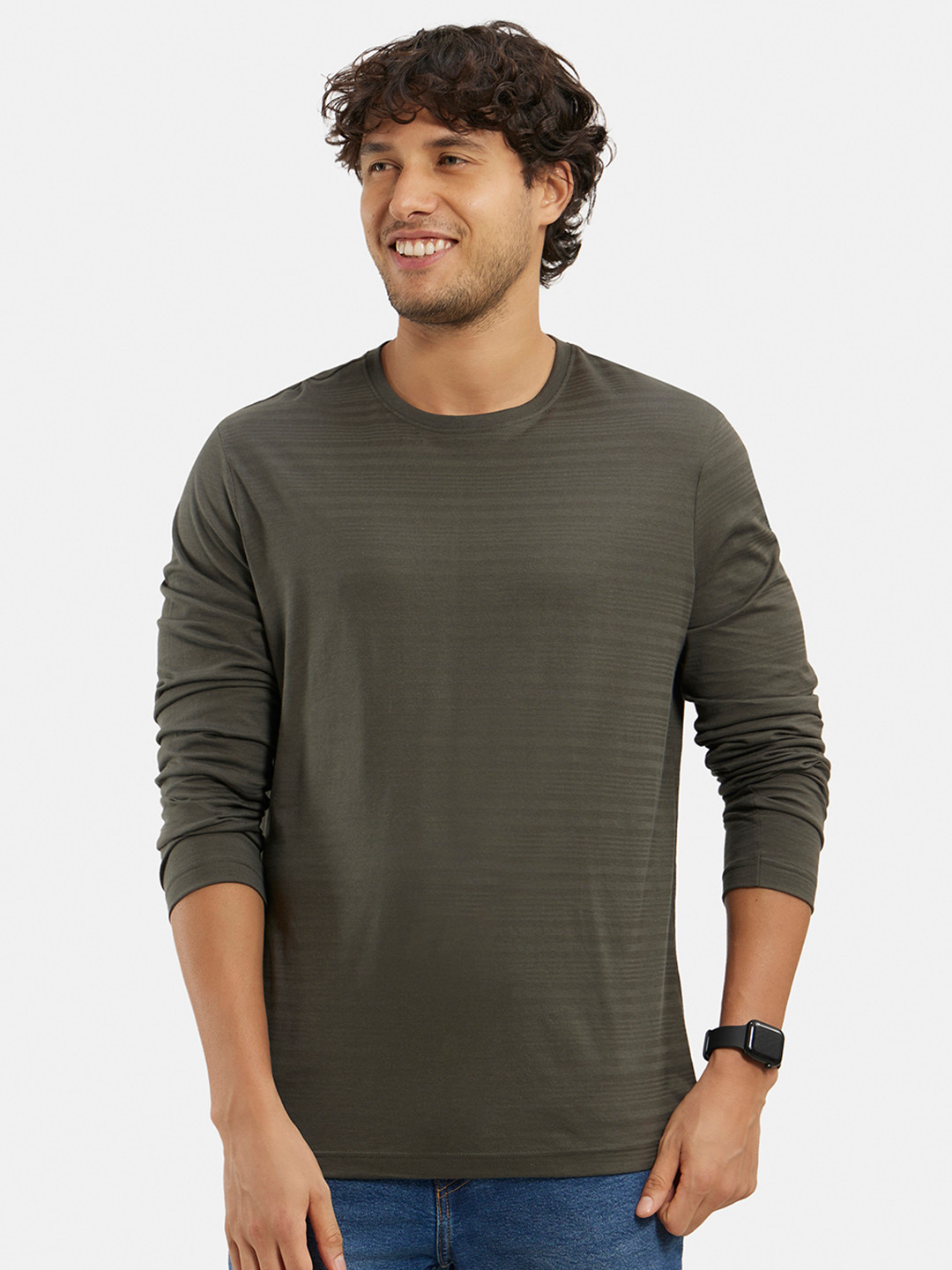 Jockey Super Combed Supima Cotton Solid Round Neck Full Sleeve Tshirt-IM22