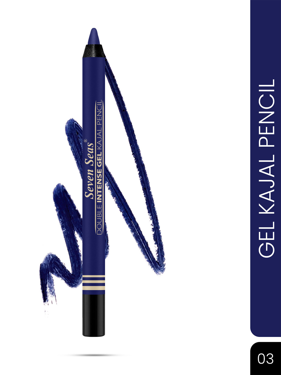 Seven Seas Double Intense Non Transfer Gel Color Kajal - Blue 03