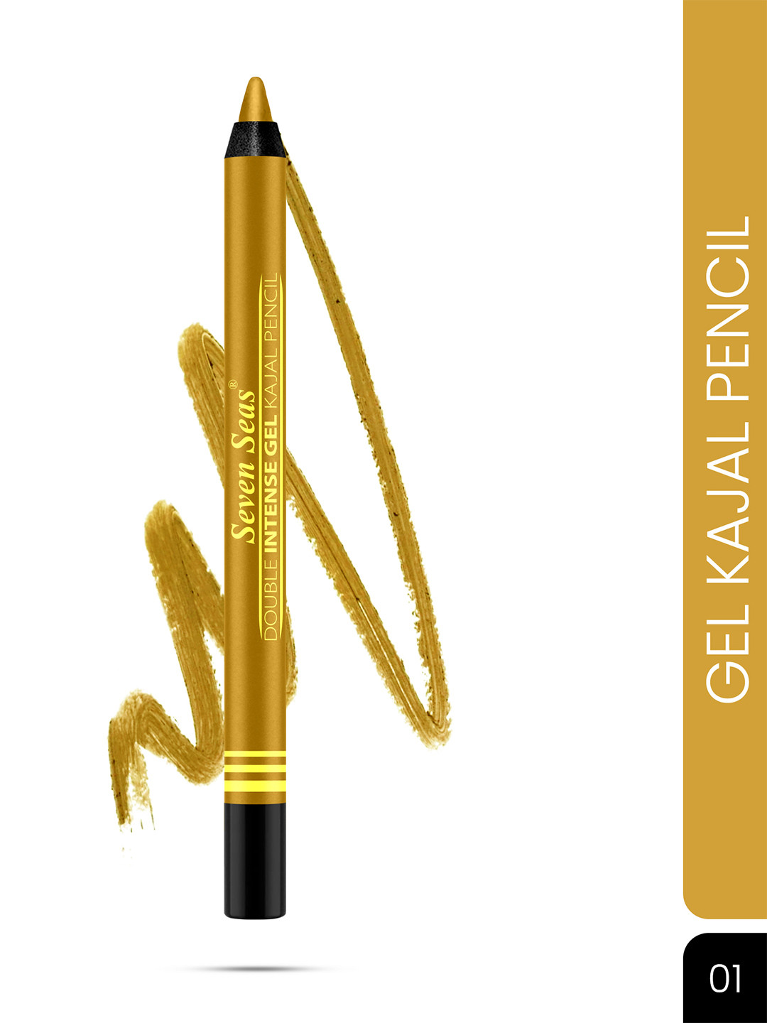 Seven Seas Double Intense Non Transfer Gel Color Kajal - Gold 01