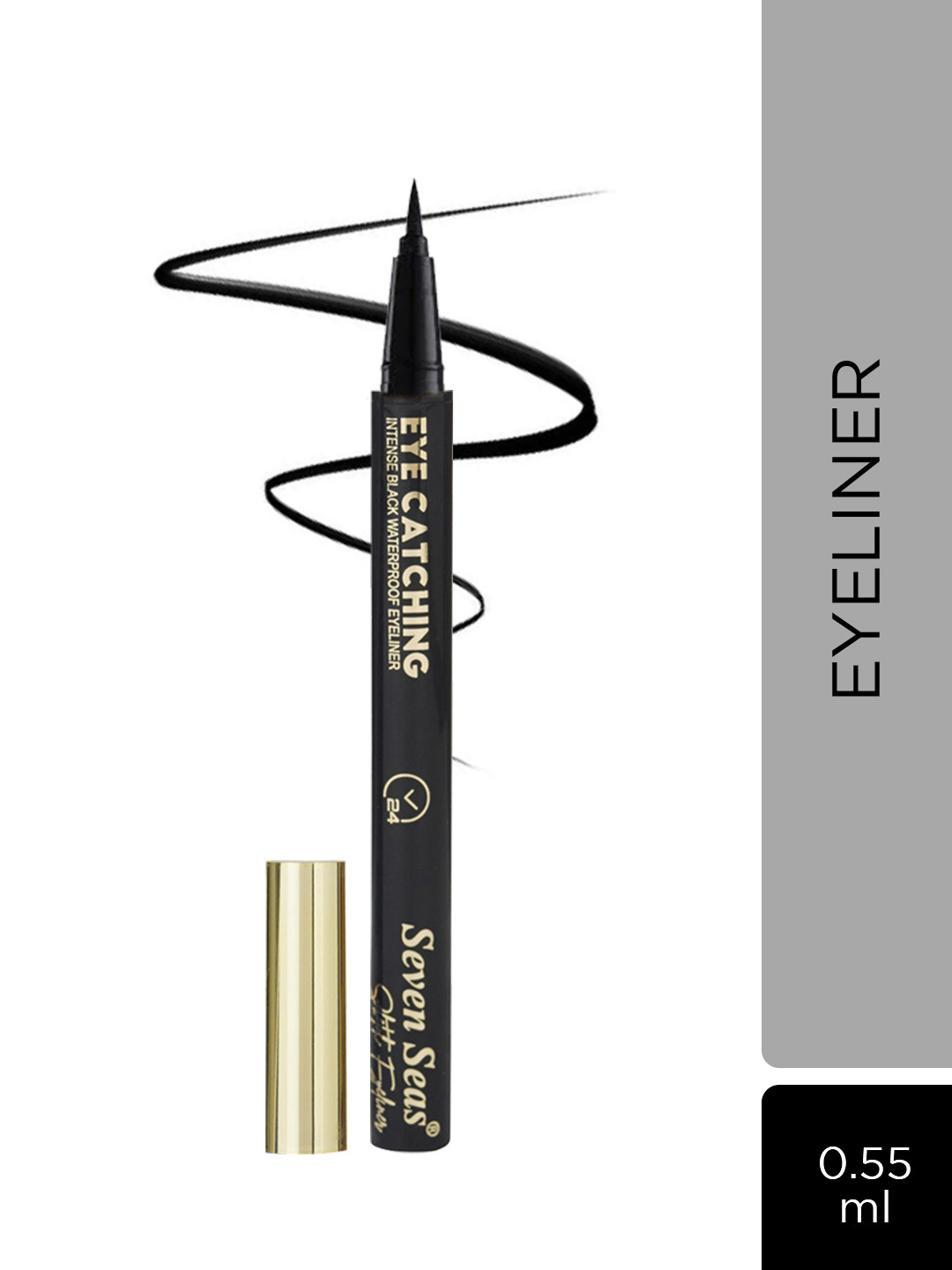 Seven Seas Eye Catching Waterproof Sketch Eyeliner - Intense Black