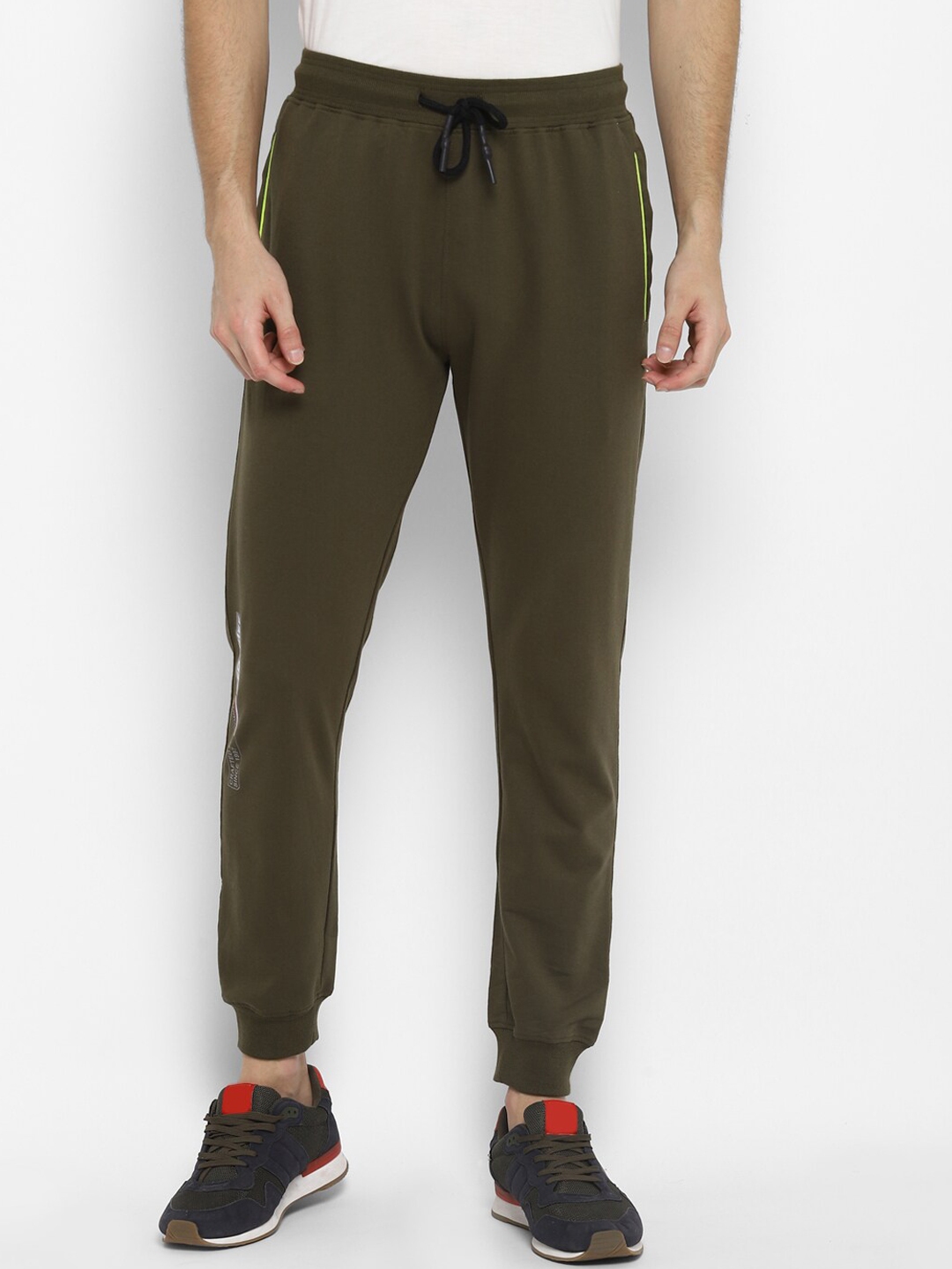 Red and green joggers best sale