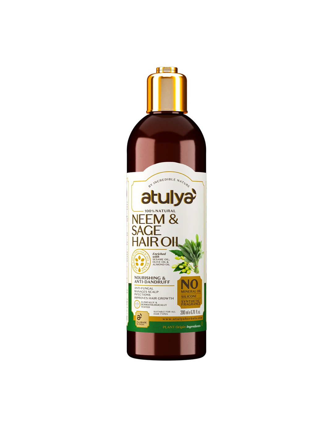 Atulya Neem & Sage Anti-Dandruff Hair Oil 200 ml