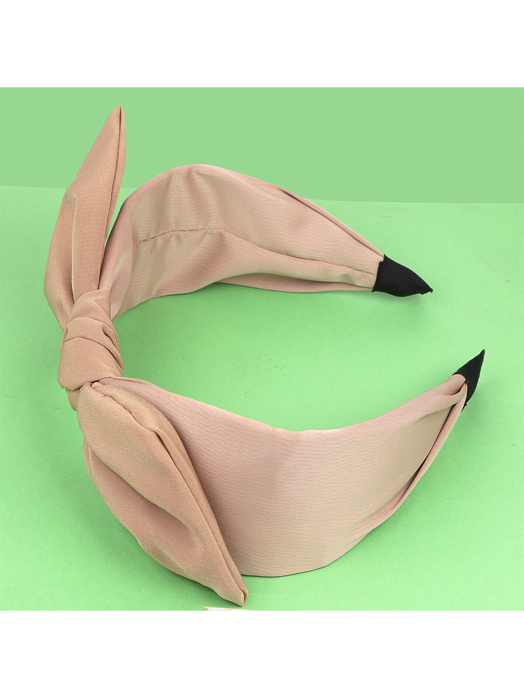 Jewelz Women Cream-Coloured Plain Knot Hairband