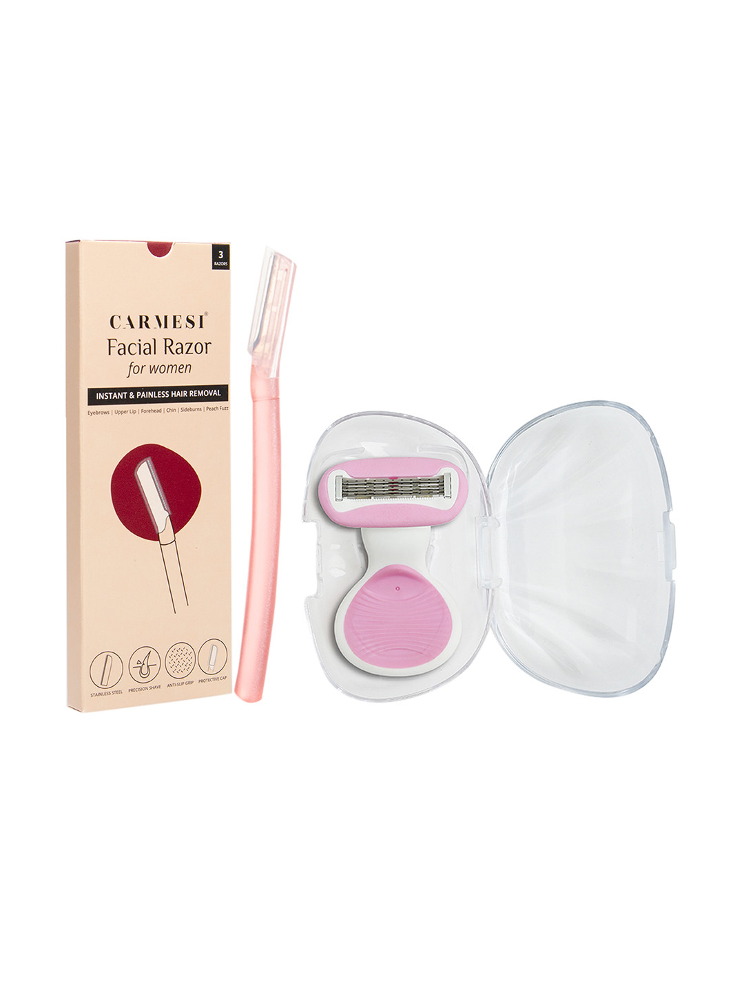 CARMESI Women Set of Facial & Mini Body Razors