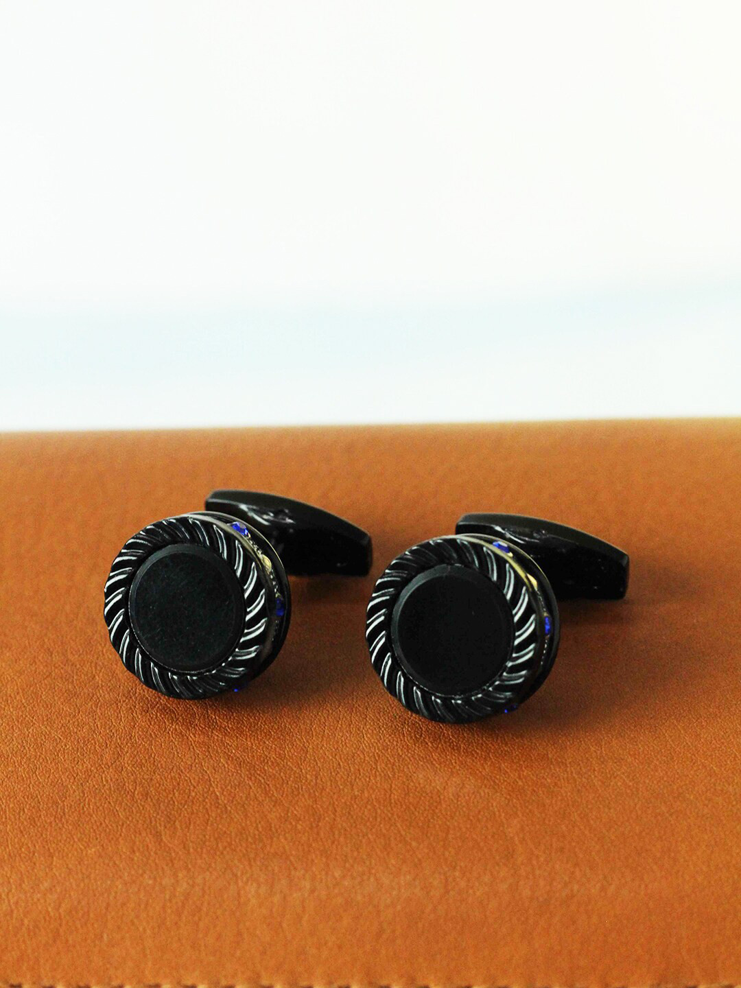 Tossido Black & Blue Metal Cufflink
