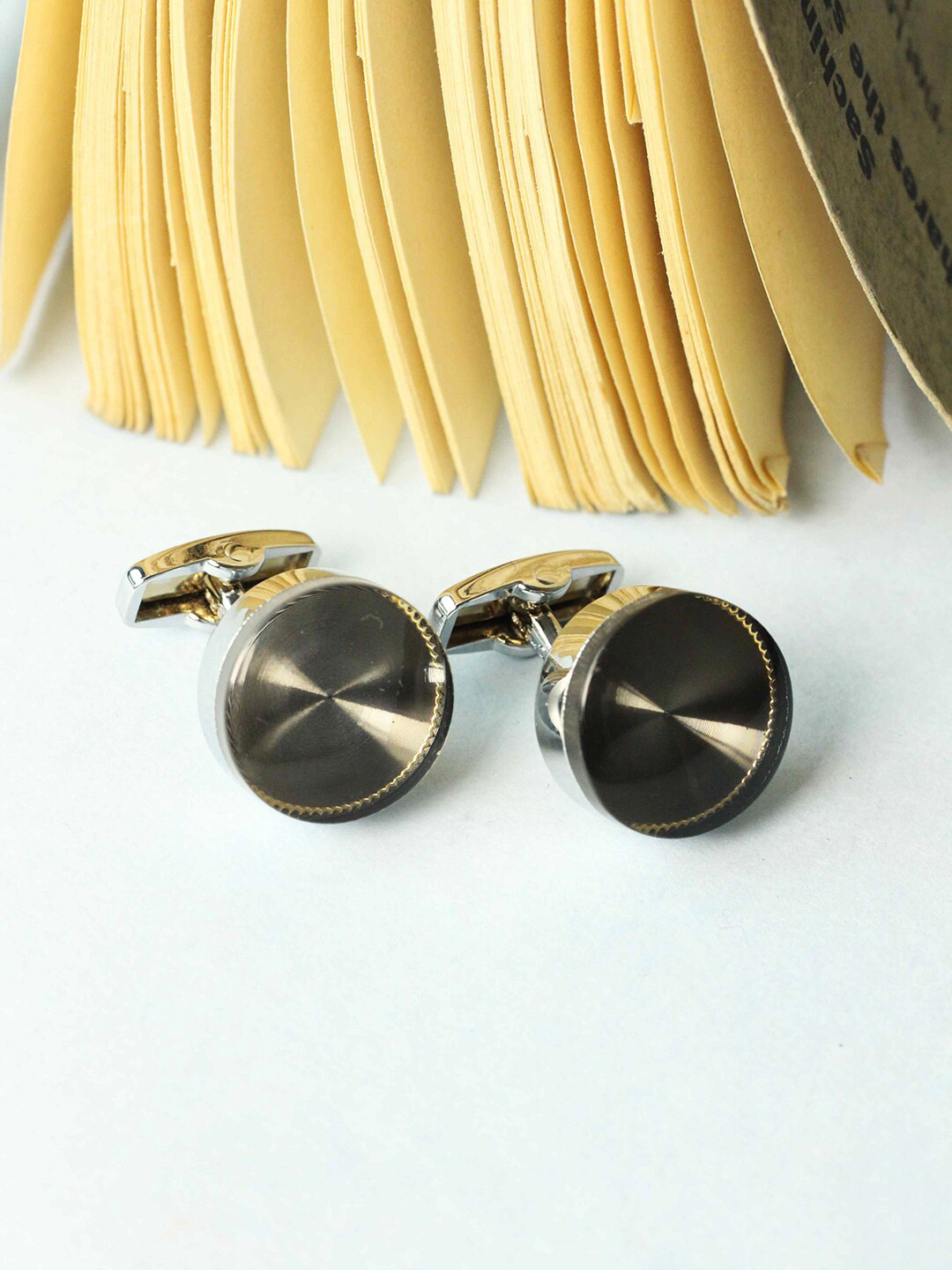 Tossido Brown & Gold-Toned Cufflink