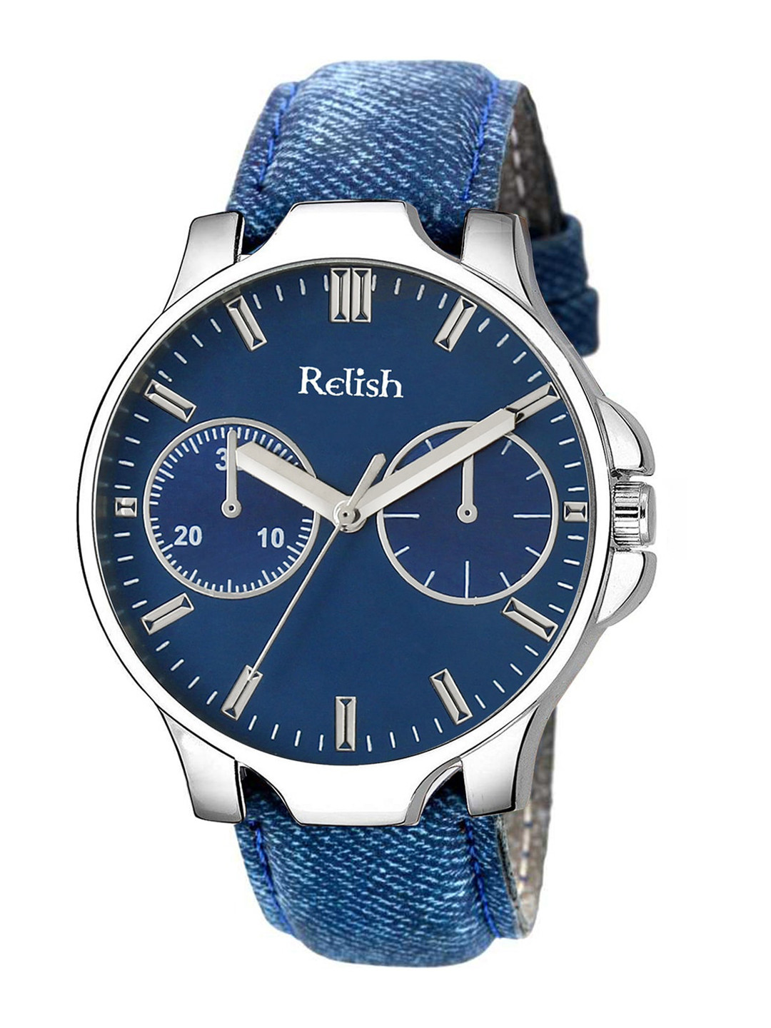 Relish Men Blue Dial & Blue Straps Analogue Watch RE-BS2003