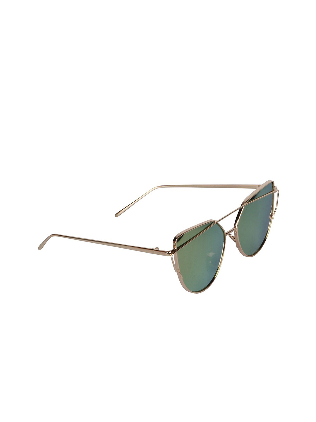 Awestuffs Women Pink Lens & Gold-Toned Cateye Sunglasses with UV Protected Lens
