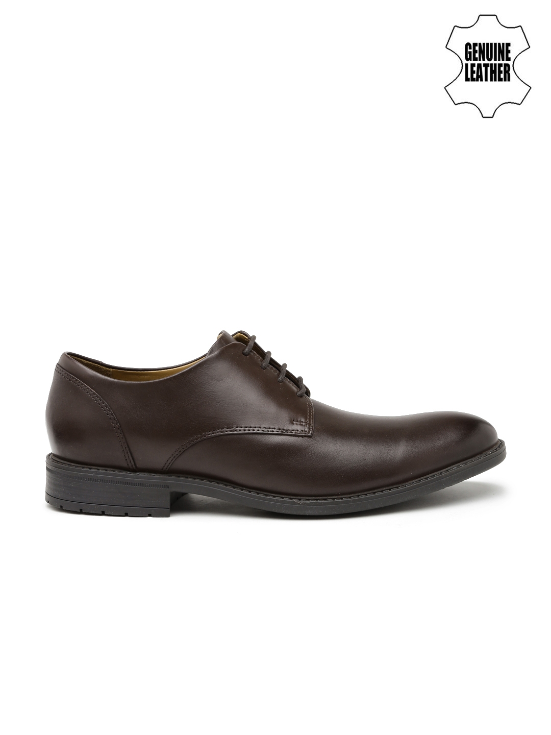 skovl vejspærring ufuldstændig Buy Clarks Men Brown Truxton Plain Genuine Leather Derbys - Formal Shoes  for Men 1698268 | Myntra