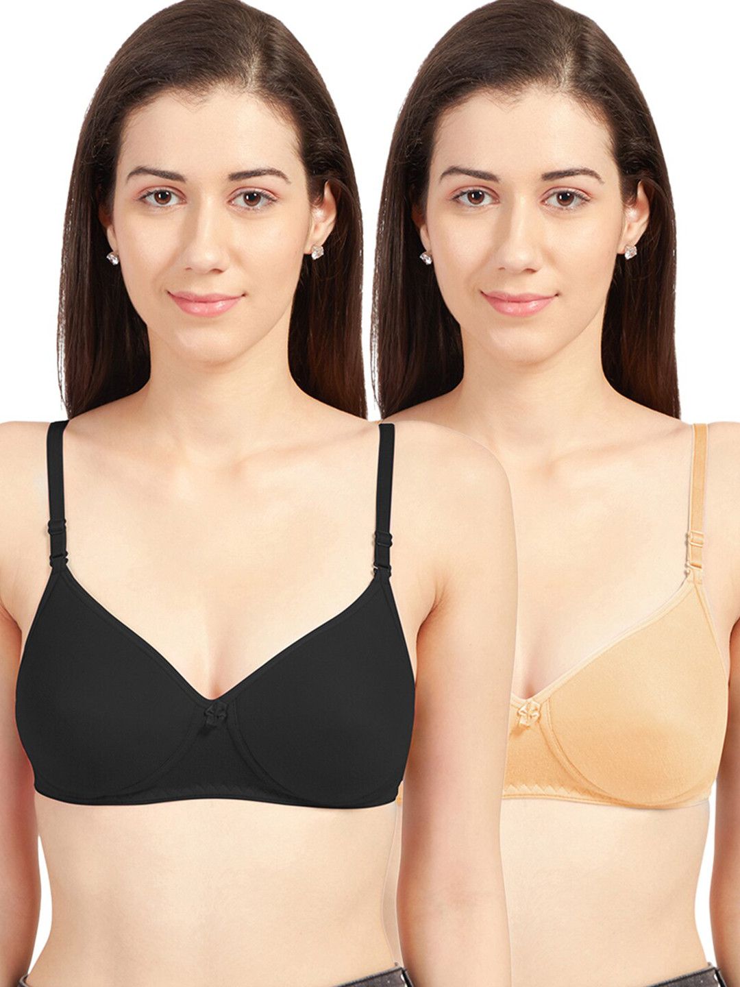 Sonari Pack-2 Assorted & Black Bra Lightly Padded