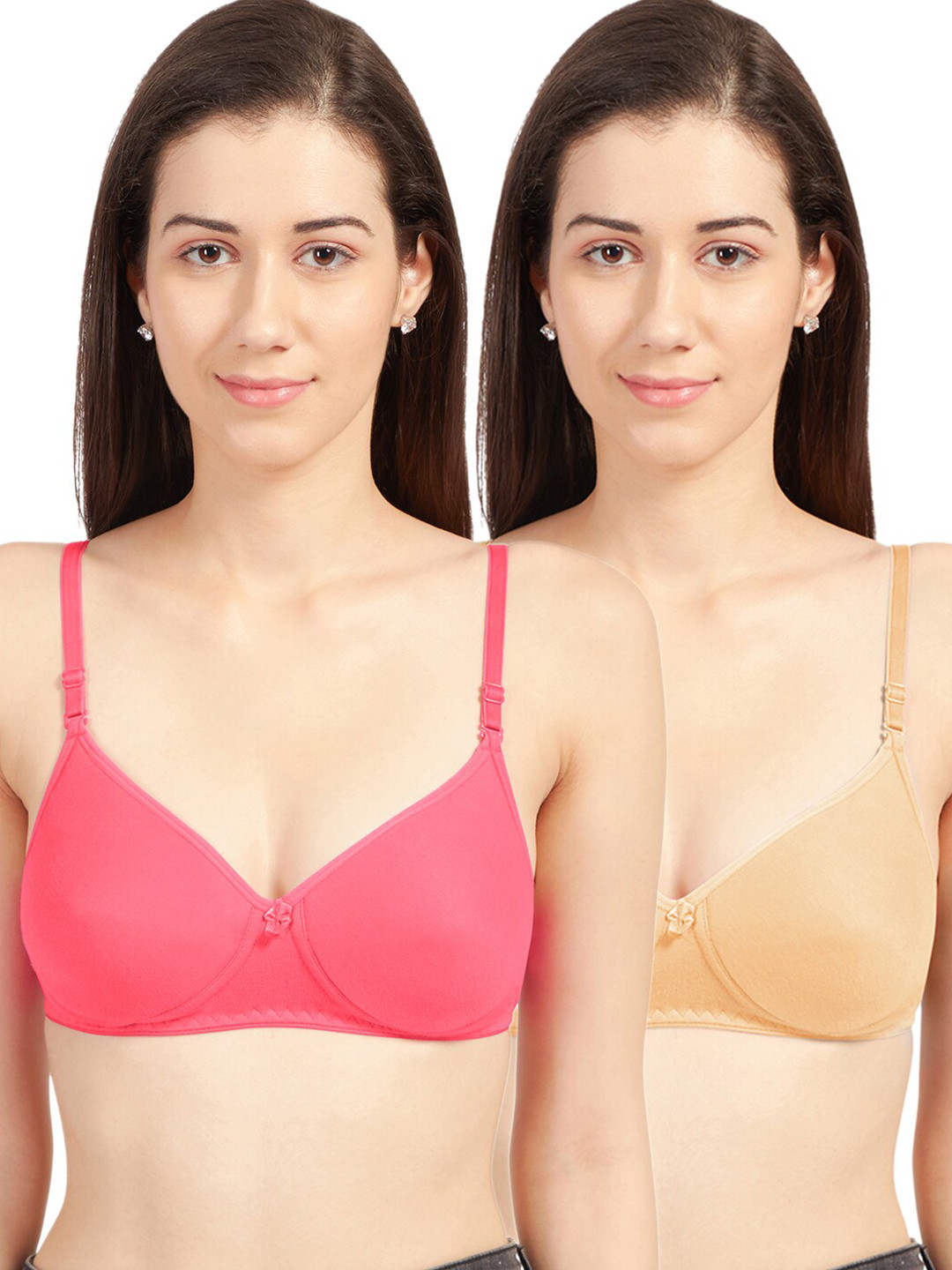 Sonari Set Of 2 Pink & Beige Bra Lightly Padded