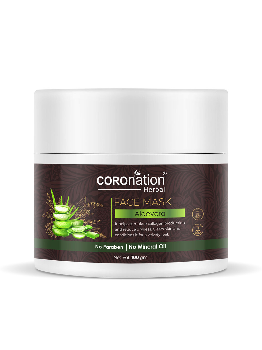 COROnation Herbal Aloe Vera Face Mask for Collagen Production - 100 g