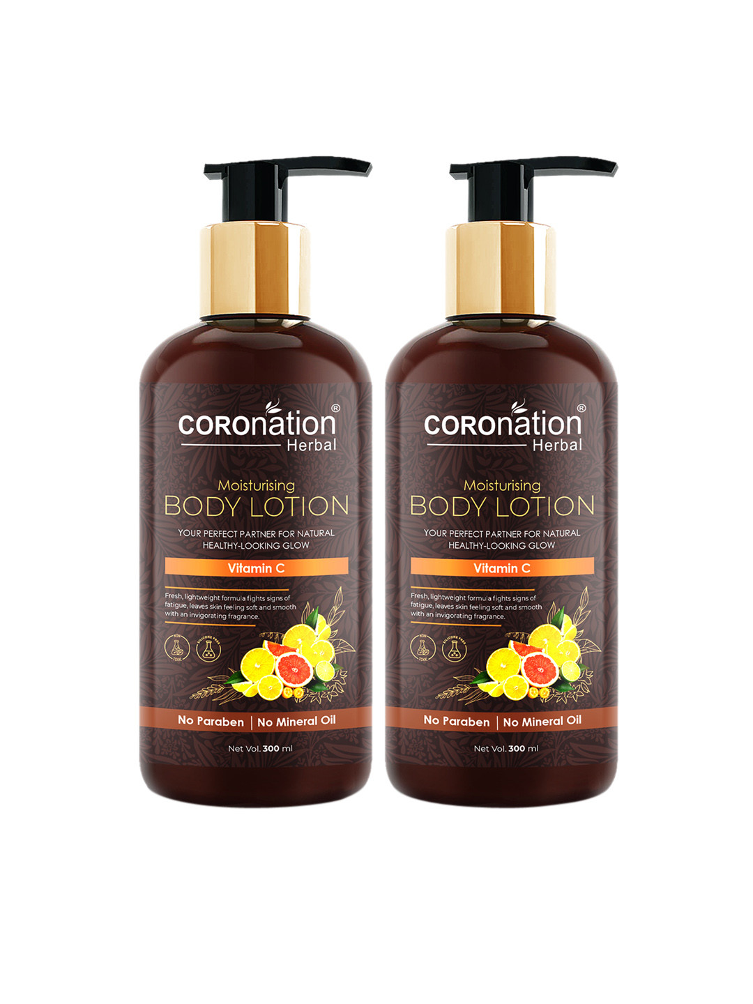 COROnation Herbal Set of 2 Vitamin C Moisturising Body Lotions - 300 ml Each
