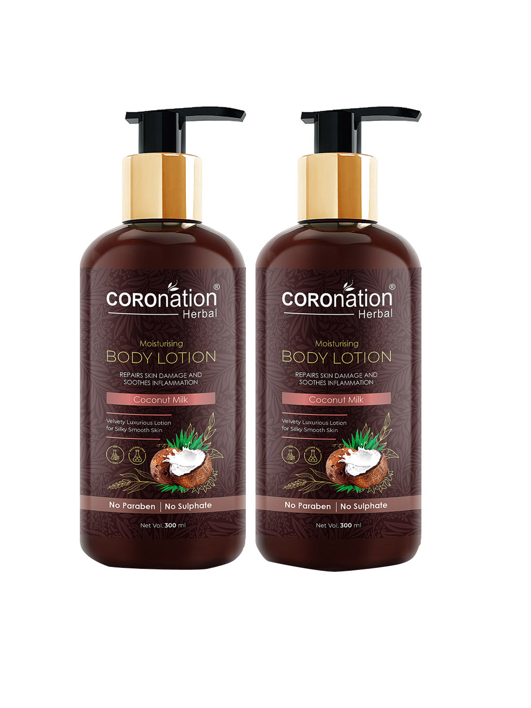 COROnation Herbal Set of 2 Coconut Milk Moisturising Body Lotion - 300 ml Each