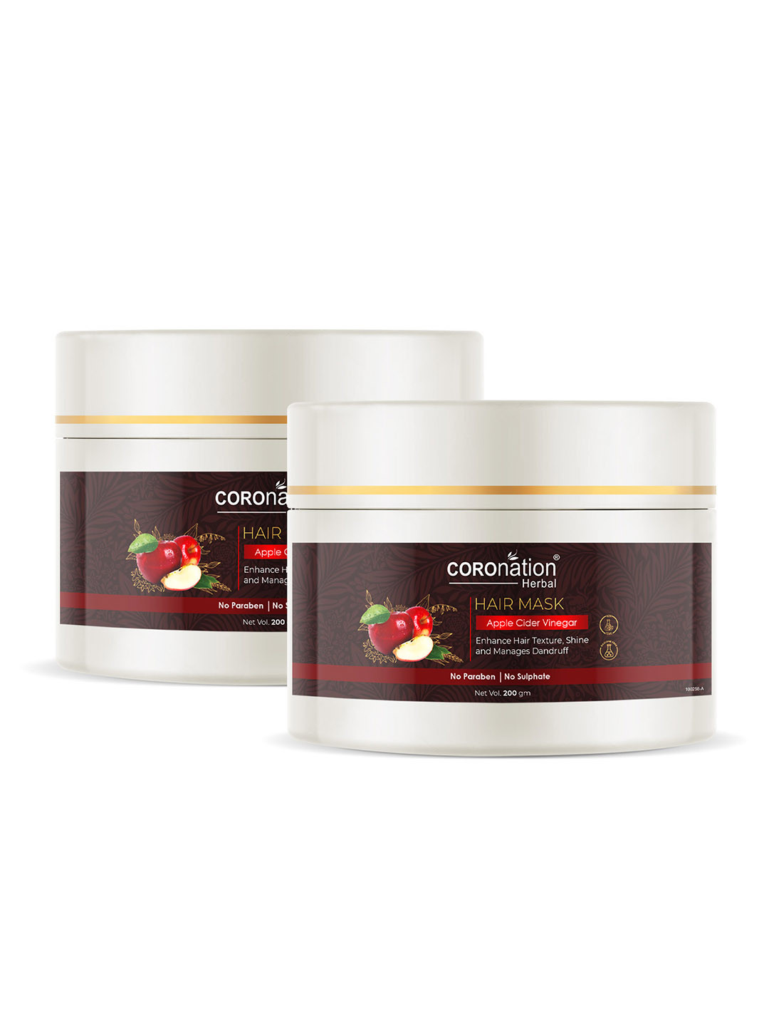 COROnation Herbal Set of 2 Organic Apple Cider Vinegar Hair Mask 200 g Each