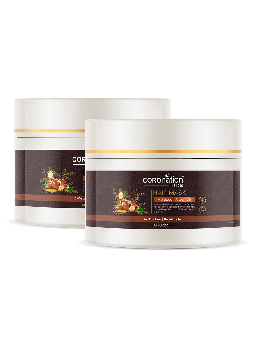 COROnation Herbal Set of 2 Moroccan Argan Oil Hair Masks 200 gm Each