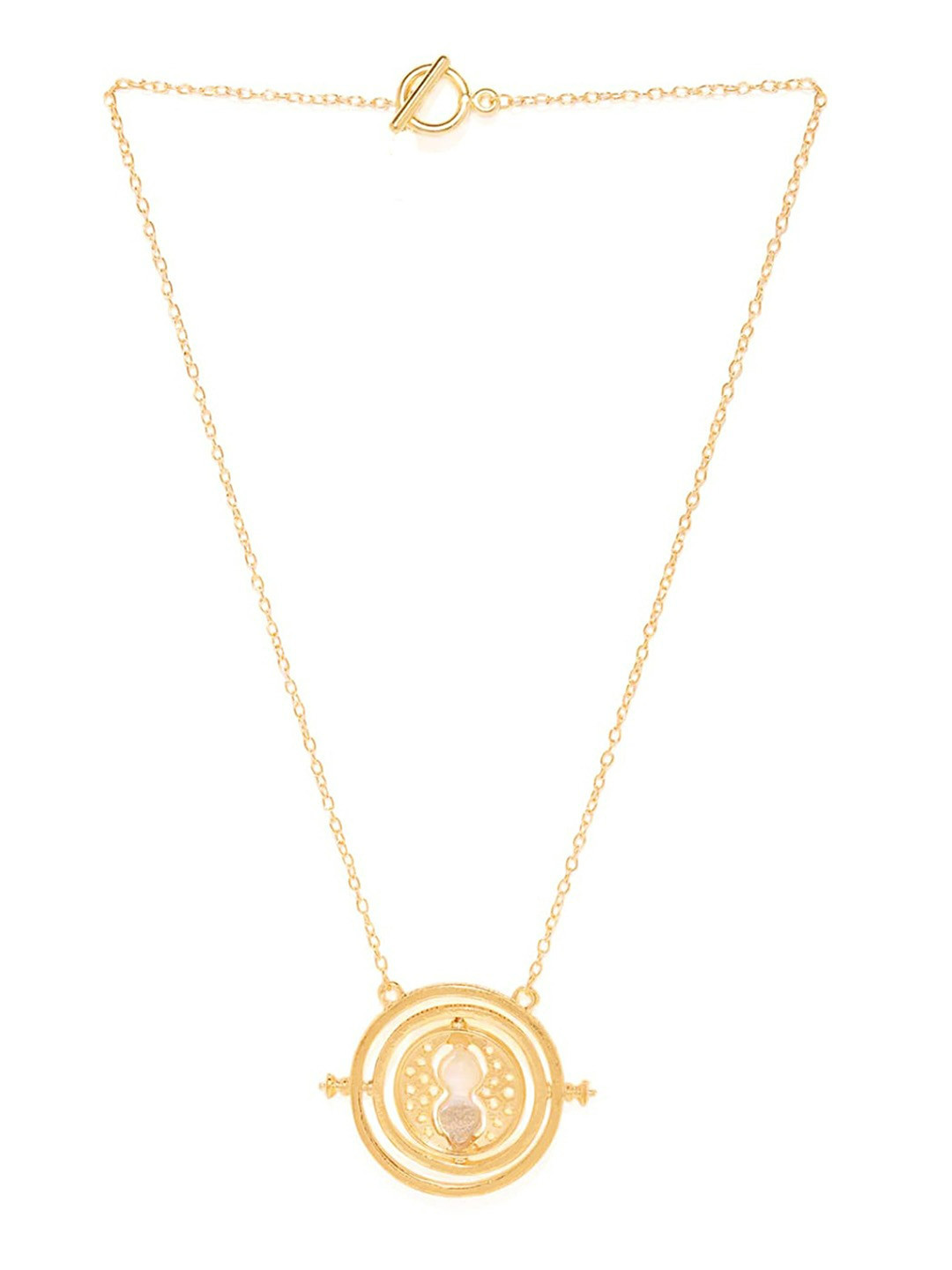 EL REGALO Gold-Toned Hourglass Pendant Necklace