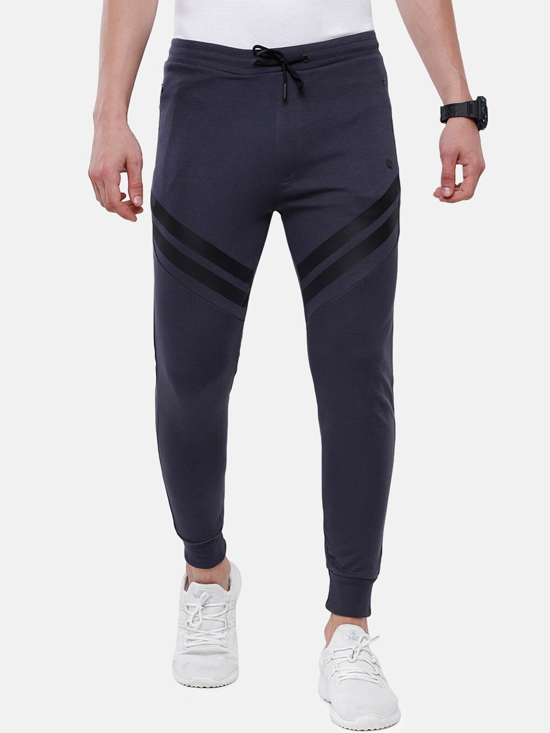 Classic Polo Men Navy Blue Solid Slim Fit Joggers