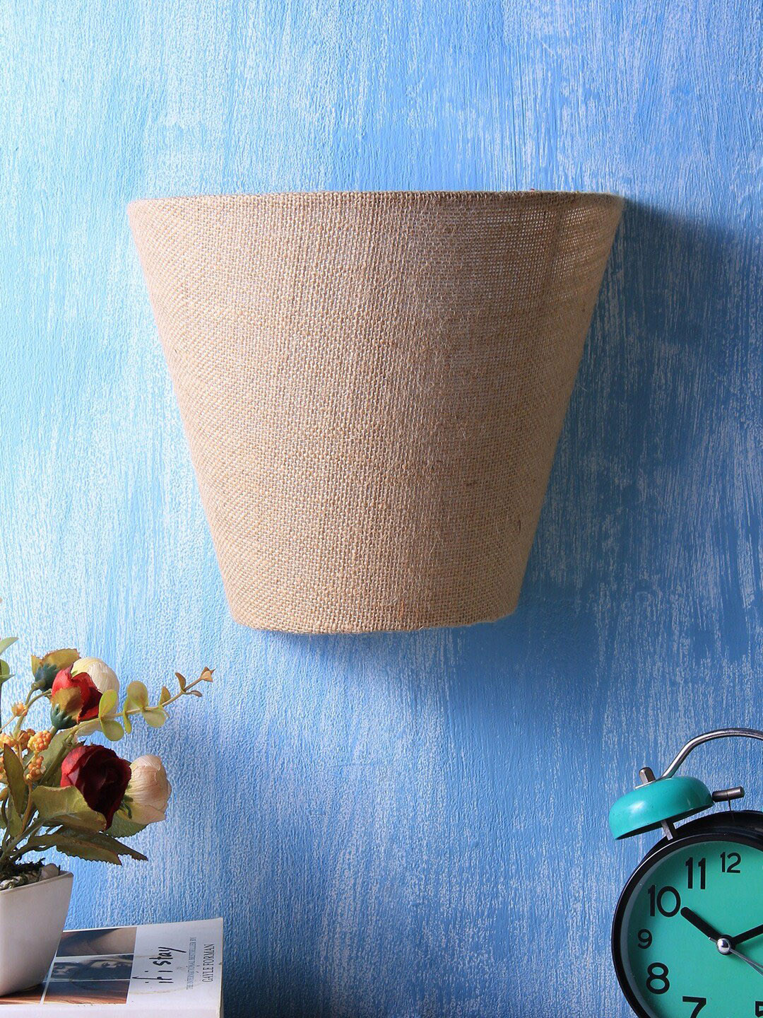 Devansh Beige Jute Wall Light Fixture