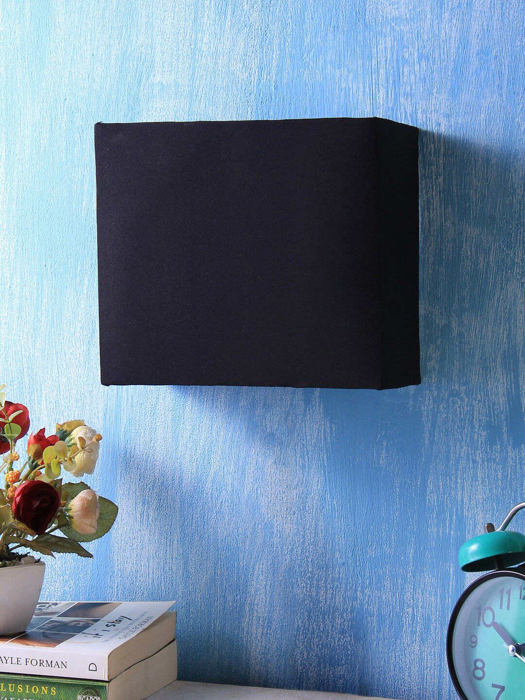 Devansh Black Solid Cotton Wall Light Lamp