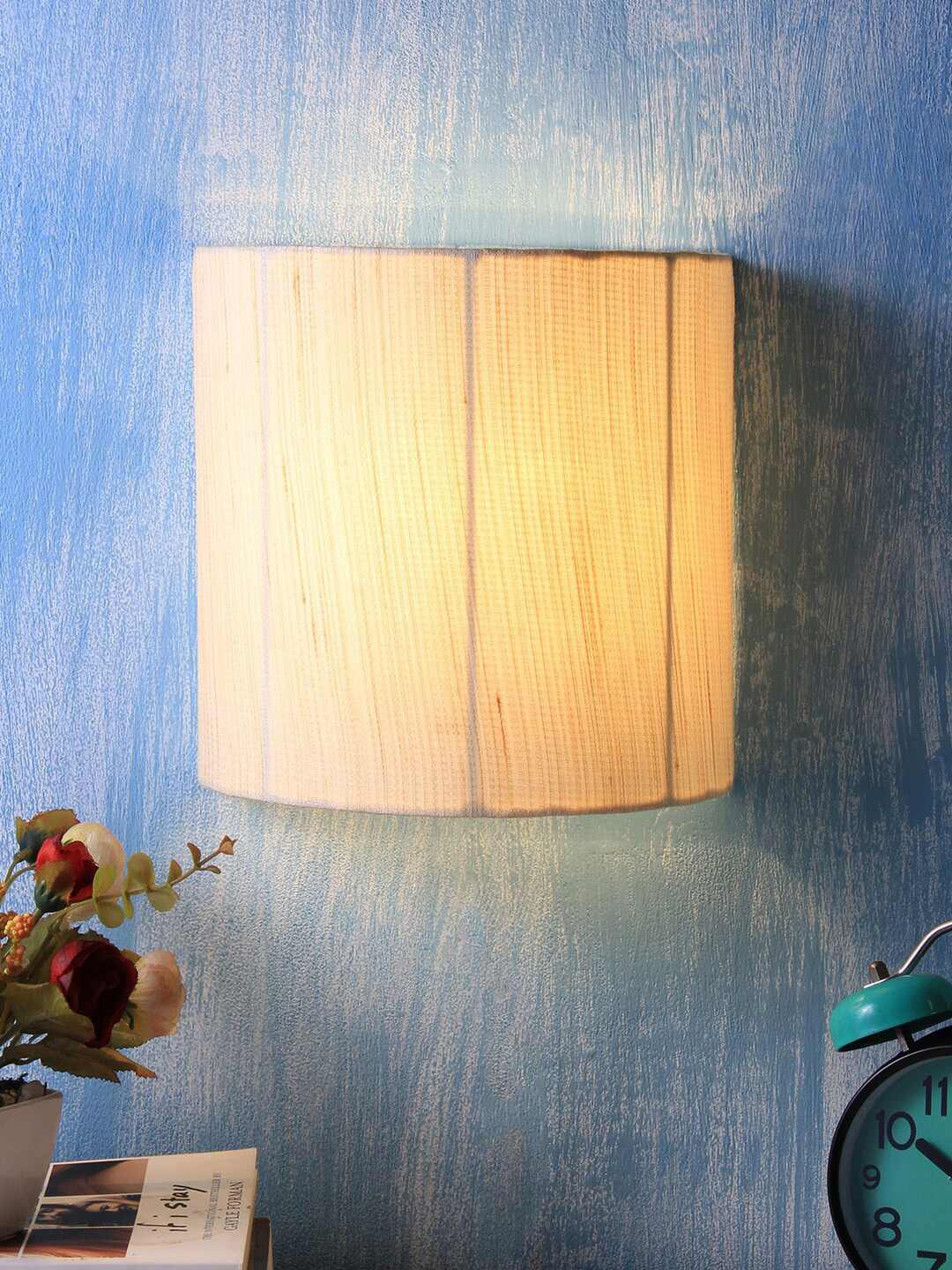 Devansh Off White Cotton Wall Light Fixture