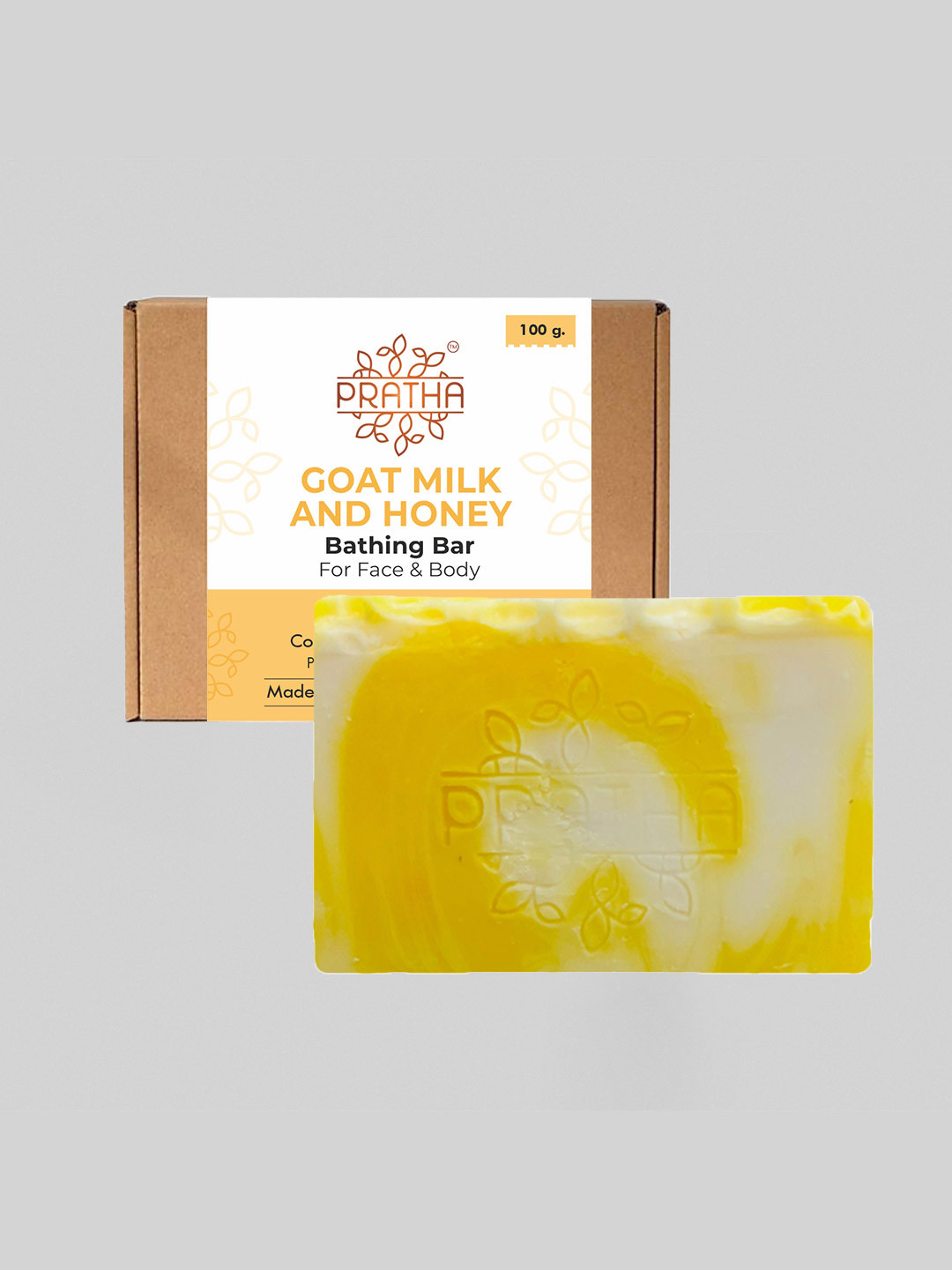 Pratha Set of 2 Goat Milk Honey Handmade Soap 200 each