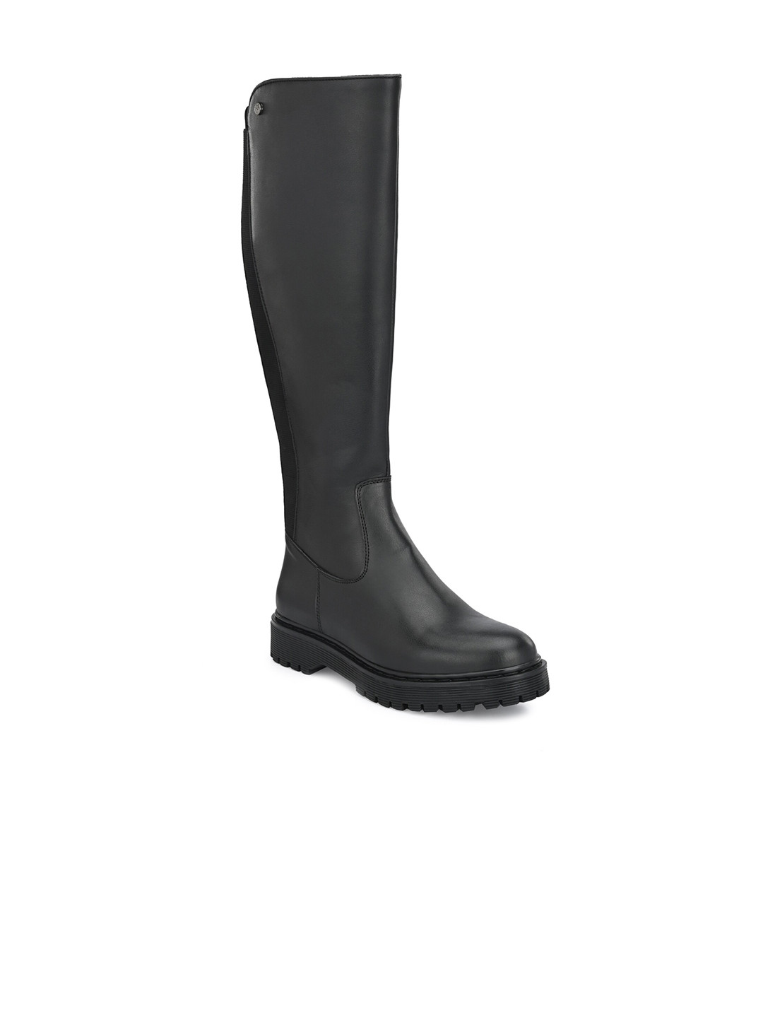Delize Black Party High-Top Block Heeled Boots