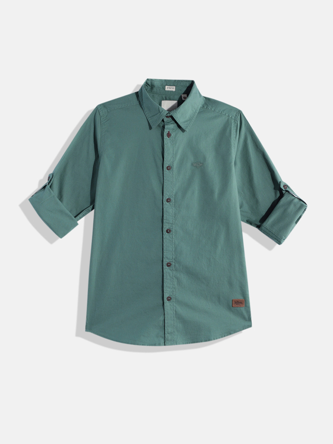 UTH by Roadster Boys Stretch Slim Fit Casual Shirt