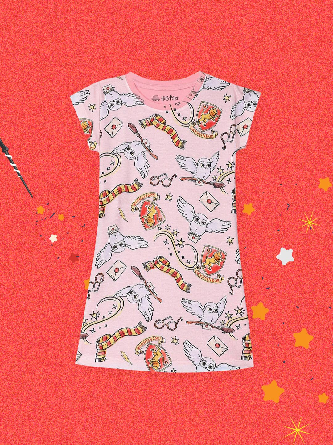 YK Warner Bros Girls Pink Harry Potter T-shirt Dress