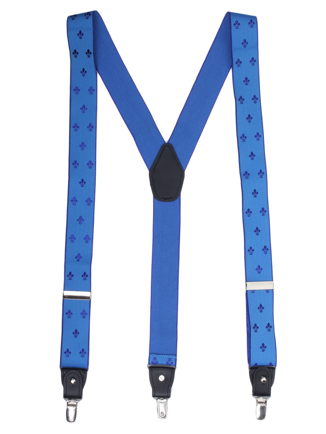 Alvaro Castagnino Blue Embroidered Suspenders